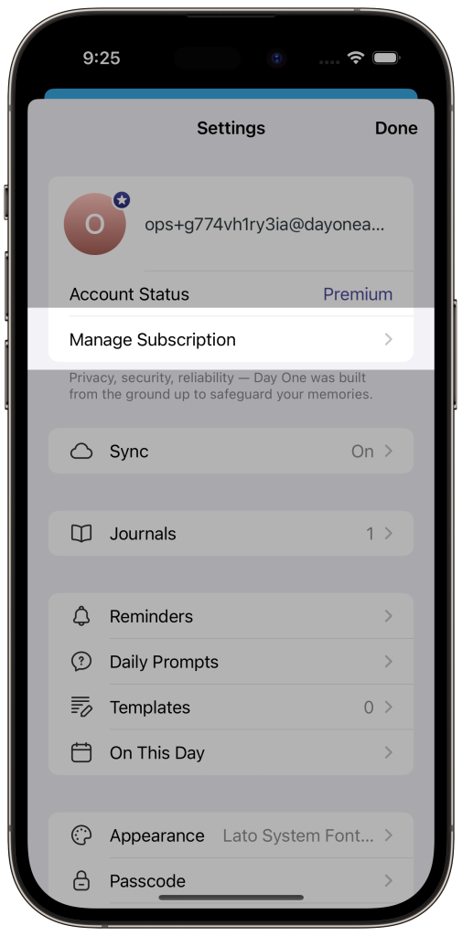 View, change, or cancel your Premium subscription or trial